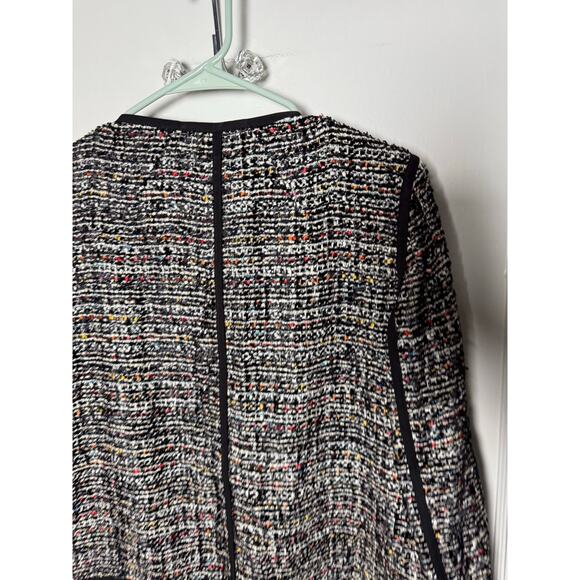 Lafayette 148 Black Multicolor Boucle Speck Tweed Zip Jacket Work Career Small - Picture 8 of 8